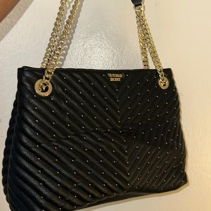 Black Victoria Secret Bag With Gold/Black Chained handle. Never Used